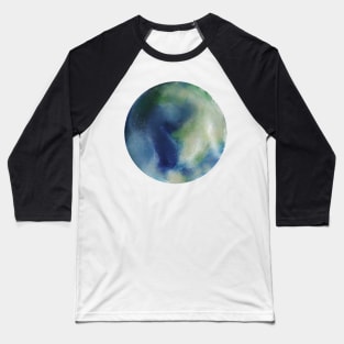 Earth planet watercolor Baseball T-Shirt